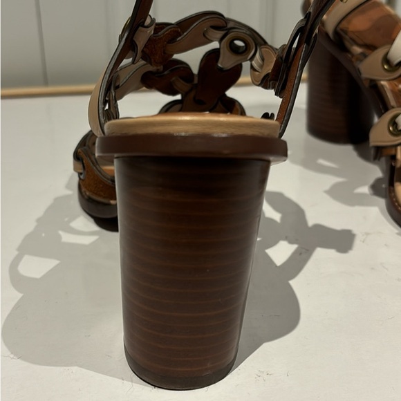 Coach 1941 Coachlink Sandals Saddle/Beechwood/Chalk Size 7 - Picture 6 of 7